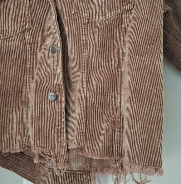 POL Shacket Tan Camel Brown Corduroy Boho Western Cowgirl Large - Picture 7 of 11